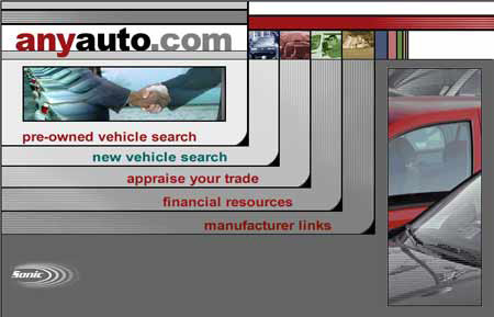 sonic-anyauto web portal design